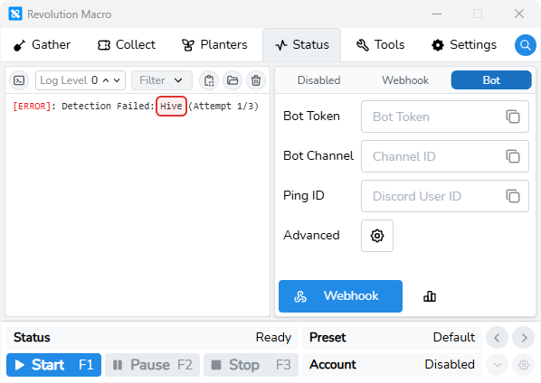 Status log reading Detection Failed: Hive with attempt counter