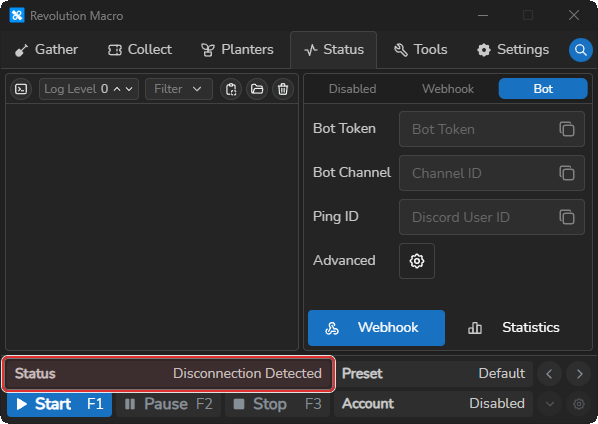 Status Disconnection Detected during automatic rejoin
