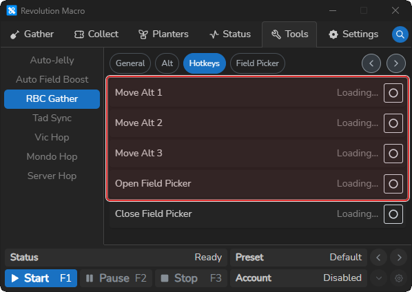 RBC Gather Hotkeys with Move Alt bindings