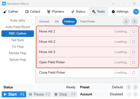 RBC Gather Hotkeys with Move Alt bindings