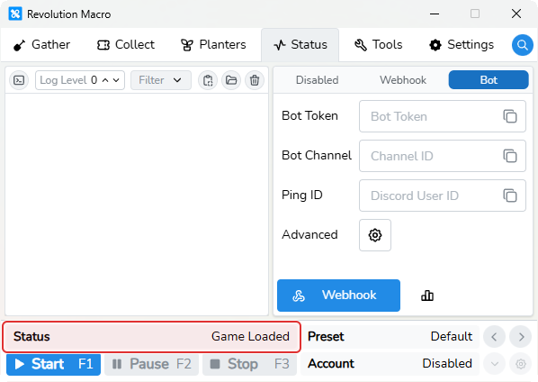 Status progressing from Opening Roblox to Game Loaded