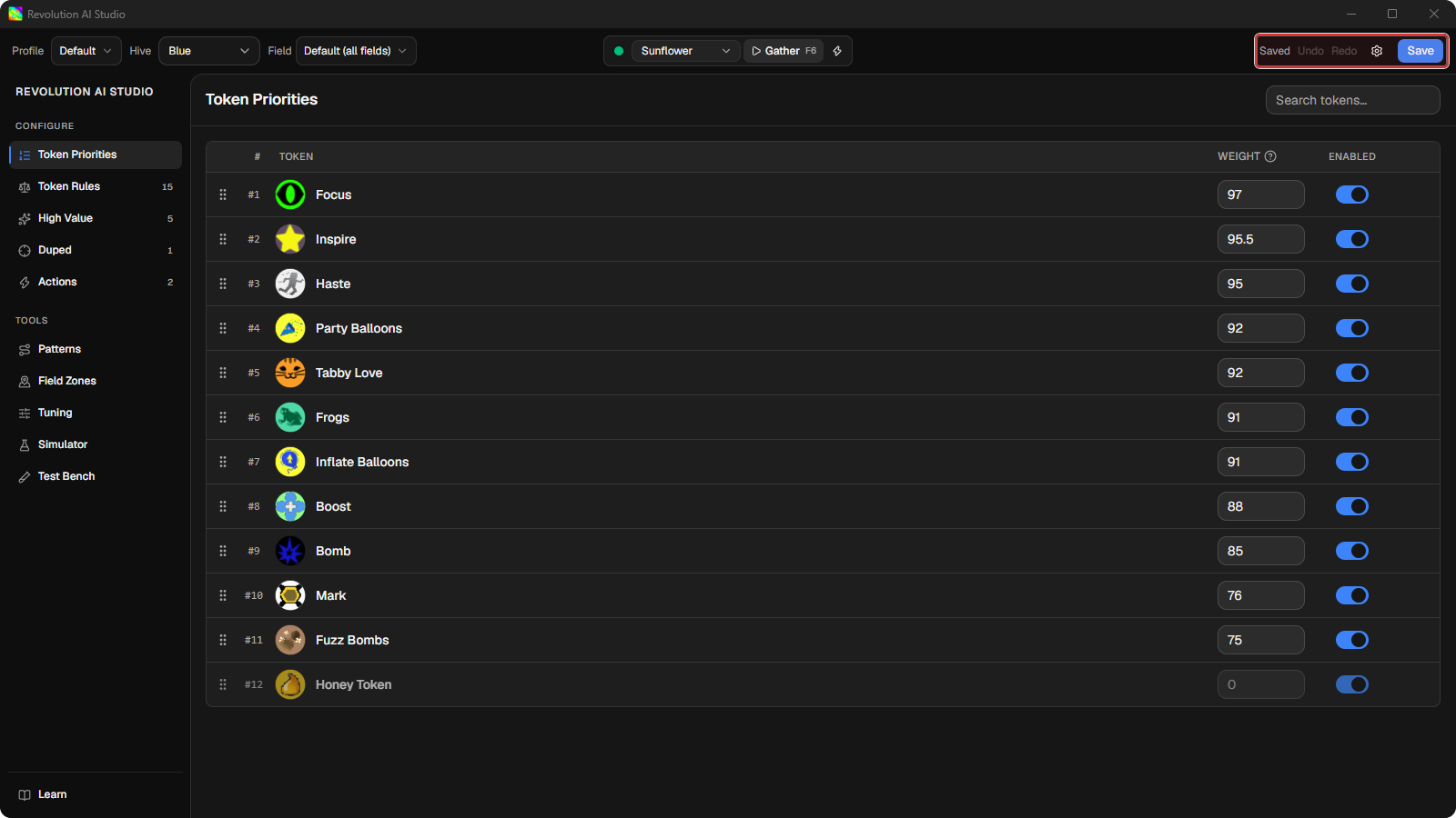 File bar Sync status showing Saved